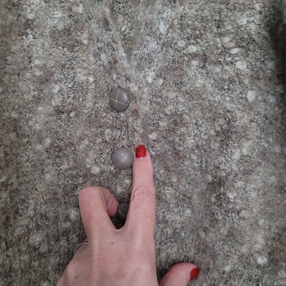 Princeton Club Mohair Cardigan Sweater Womens Size L Knit Long Sleeve Gray Cozy - Picture 7 of 9